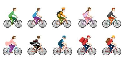 bicicletta equitazione vettore impostato collezione grafico clipart design
