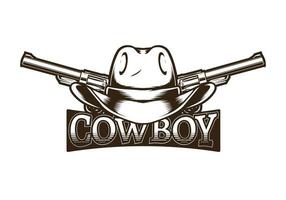 cowboy logo design vettore