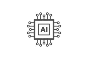 artificiale intelligenza ai icona vettore design