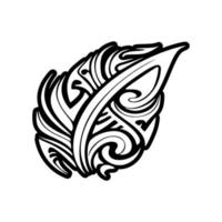 monocromatico polinesiano tatuaggio arte. vettore illustrazione