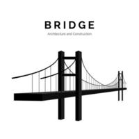 ponte architettura e costruzioni. ponte icona o semplice logo. moderno edificio connessione. vettore illustrazione