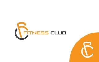fitness club moderno logo vettore