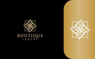 boutique lusso logo vettore oro colore