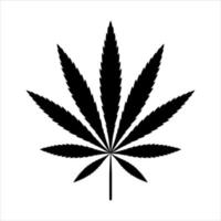 semplice vettore silhouette foglia di cannabis