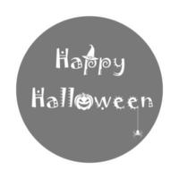 semplice illustrazione del concetto di felice icona di testo di halloween per il giorno di halloween vettore