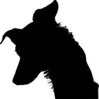 vettore silhouette di cane su bianca sfondo