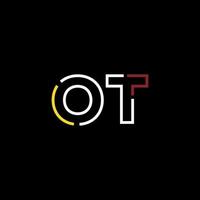 astratto lettera ot logo design con linea connessione per tecnologia e digitale attività commerciale azienda. vettore