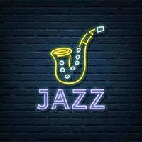 insegna al neon jazz vettore