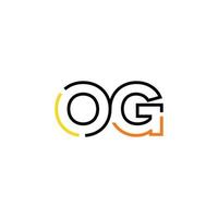 astratto lettera og logo design con linea connessione per tecnologia e digitale attività commerciale azienda. vettore
