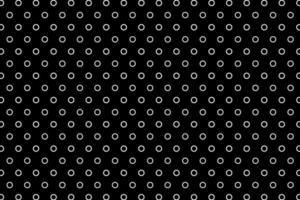 bianca polka punto squillare cerchio modello con nero sfondo vettore illustrazione