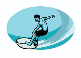 surfer equitazione onde vettore