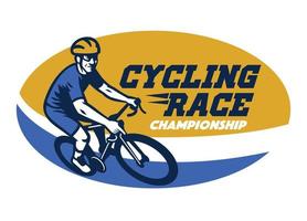 Ciclismo gara evento logo stile vettore