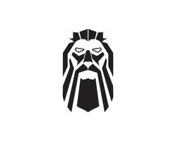 odin logo design leggendario Dio portafortuna illustrazione vettore