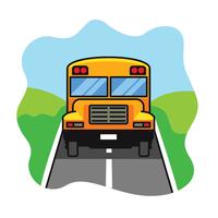 Illustrazione di scuolabus vettore