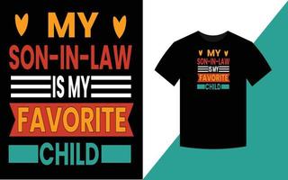 mio figlio nel legge è mio preferito bambino, maglietta design vettore