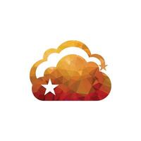stella nube logo design. creativo stella nube logo design concetto vettore. vettore