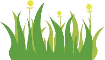 verde erba pianta icona vettore illustrazione design grafico piatto stile