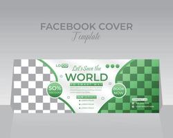 natura Facebook copertina modello design vettore