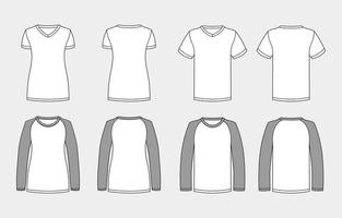schema donne e uomini maglietta finto su modello vettore