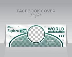 viaggio Facebook copertina modello design vettore