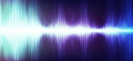 moderna onda sonora digitale con su sfondo ultra violetto, tecnologia e concetto di onde di terremoto, design per industria musicale, vettore, illustrazione. vettore