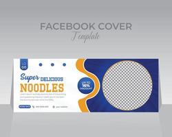 cibo Facebook copertina modello design vettore