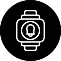 orologio intelligente allarme vettore icona design