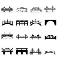 ponte icona vettore impostare. ponte icona, vario ponti illustrazione simbolo collezione.