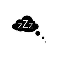 dormire comico bolla zzz icona vettore illustrazione