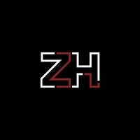 astratto lettera zh logo design con linea connessione per tecnologia e digitale attività commerciale azienda. vettore