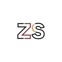 astratto lettera zs logo design con linea connessione per tecnologia e digitale attività commerciale azienda. vettore