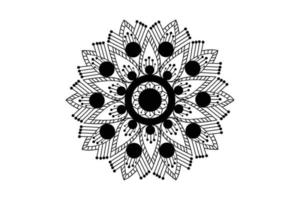 disegnato a mano mandala con floreale modelli. ornamentale mandala adulto colorazione libro pagina. mandala modello per henné, mehndi, tatuaggio, e decorazione. vettore