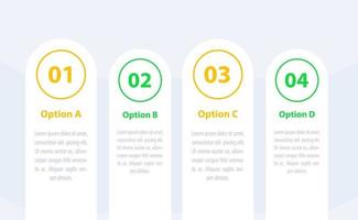 infografiche aziendali, 1, 2, 3, 4 passaggi, timeline vettoriale, design piatto vettore