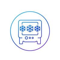 icona della linea di frigorifero o congelatore industriale vettore