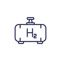 icona della linea di stoccaggio dell'idrogeno, vettore