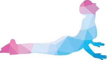 silhouette di un' yoga praticante.eps vettore