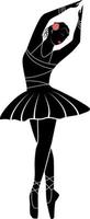 silhouette di una ballerina vettore
