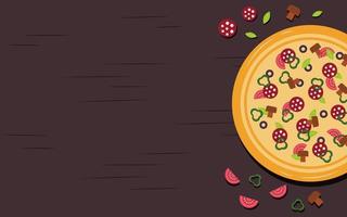 Pizza bandiera o sfondo. vettore illustrazione.