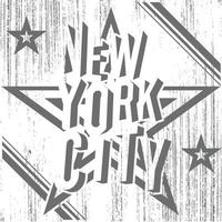 New York negativo su stella bianca grunge vettore