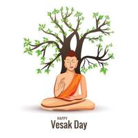 illustrazione per contento Vesak giorno celebrazione carta sfondo vettore