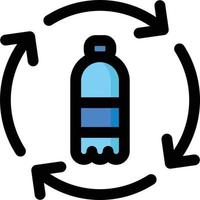 bottiglia plastica riciclare raccolta differenziata illustrazione vettore