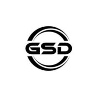 gsd lettera logo design nel illustrazione. vettore logo, calligrafia disegni per logo, manifesto, invito, eccetera.