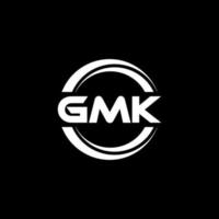 gmk lettera logo design nel illustrazione. vettore logo, calligrafia disegni per logo, manifesto, invito, eccetera.