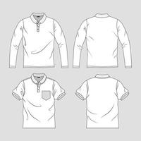 impostato di schema polo camicia modello vettore