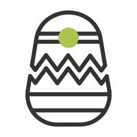 uovo icona duotone grigio verde colore Pasqua simbolo illustrazione. vettore