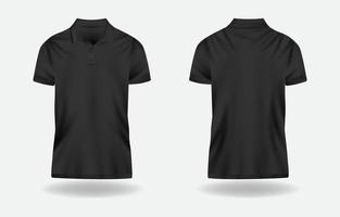 nero 3d polo camicia modello vettore