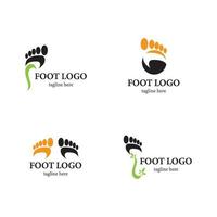 set di icone del modello di logo del piede vettore