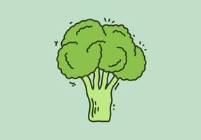 verde colore design di il broccoli vettore