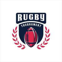 Rugby logo, americano logo sport vettore