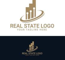 nero e oro colore aziendale logo design per vero tenuta con geometrico forme vettore